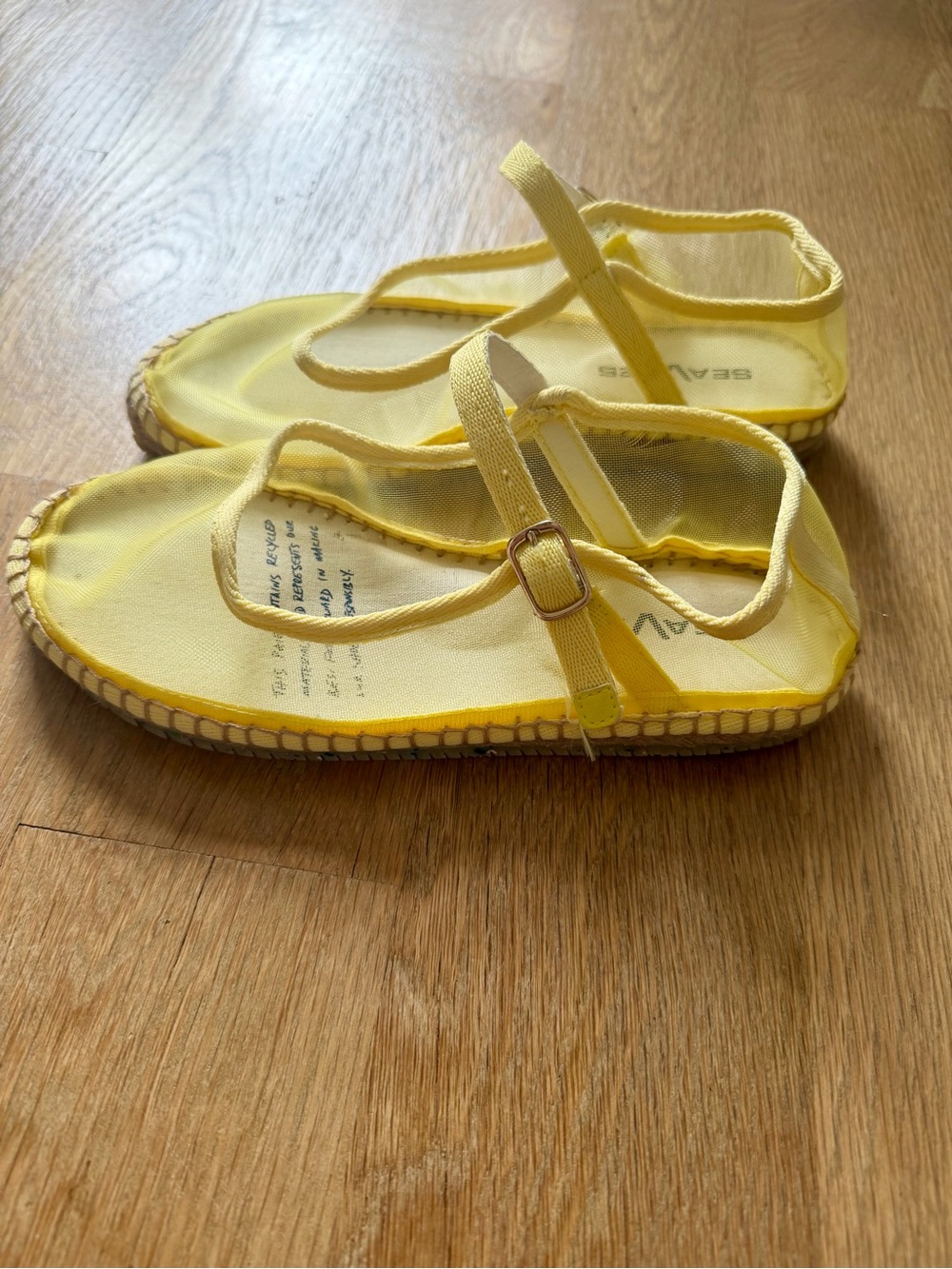 SeaVees Yellow Mary Jane Espadrille Flats - Picture 4 of 5